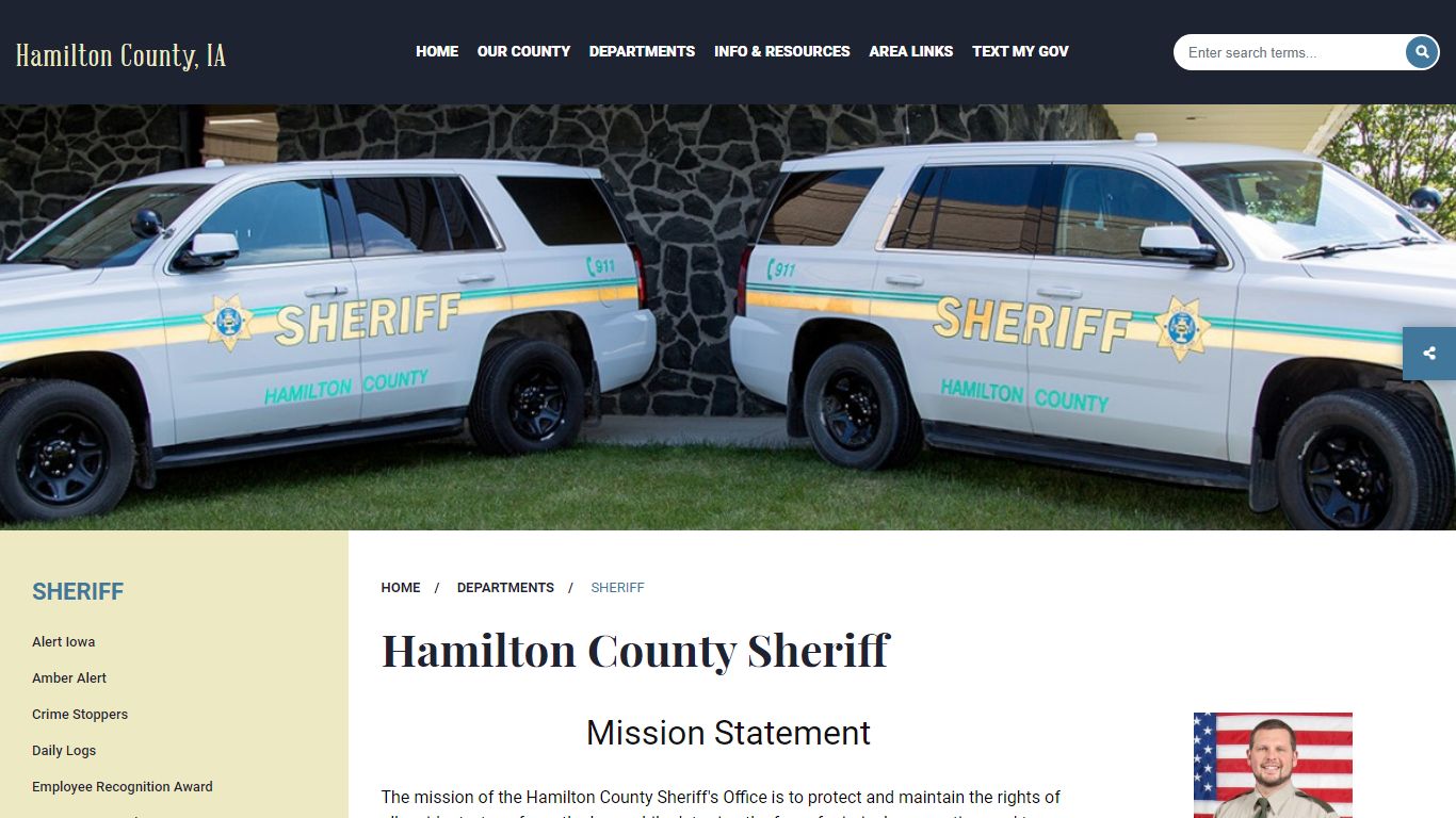 Hamilton County, Iowa Sheriff